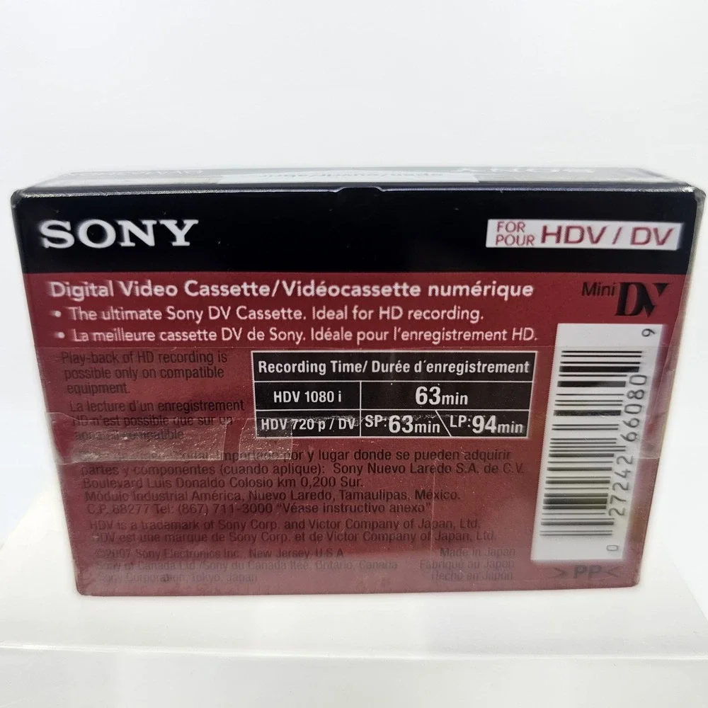 1 Sony HD DVM-63HDR HDV tape for VX2000 VX2100 PD150 PD170 FX1000 Z7U camcorder